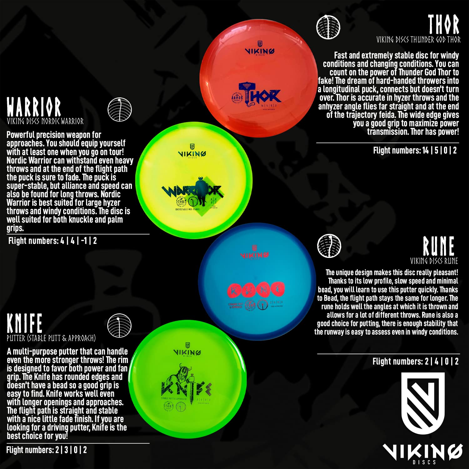 Viking Discs Competition 8 Disc Set - Viking Discs U.S.